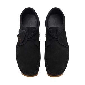 Clarks Mens Weaver Suede Shoes / Black